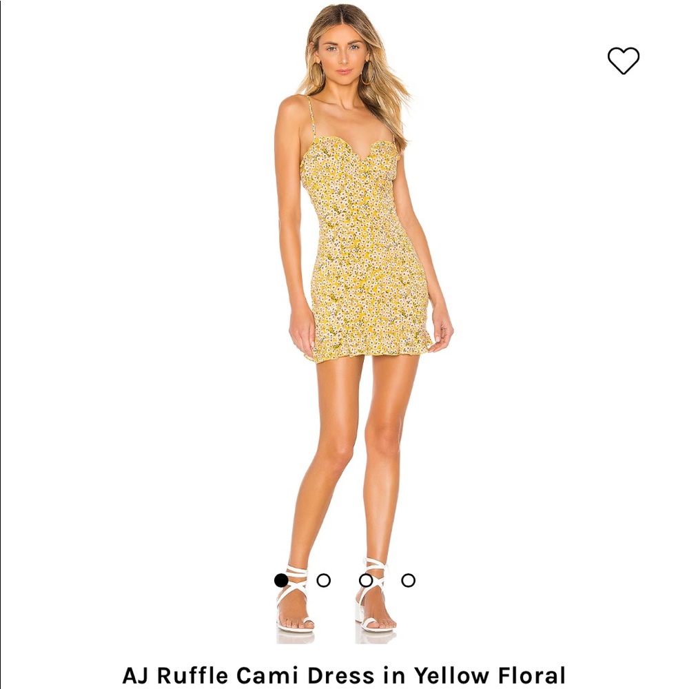 Superdown AJ Ruffle Cami Dress in Yellow Floral